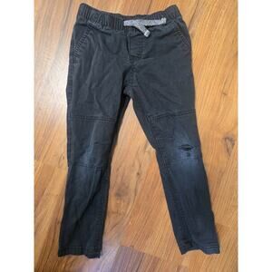 Cat & Jack Jogger Pants Boys Size 5t Distressed Black Gray Drawstring 6326